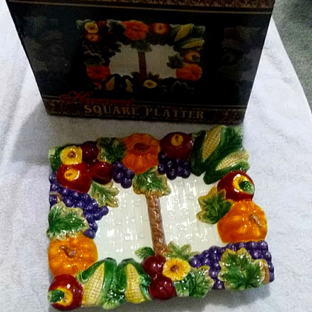 Square Harvest  platter